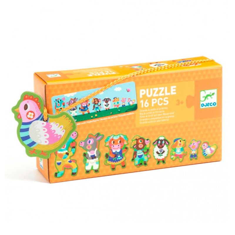 Puzzle Grandes y Pequeños en la Granja - 16 piezas