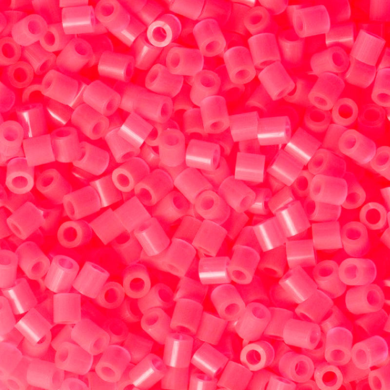 1000 perlas Hama MIDI colores transparentes fucsia neón (bolsa)