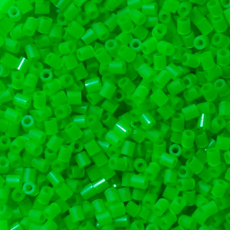 1000 perlas Hama MIDI colores transparentes verde neón (bolsa)