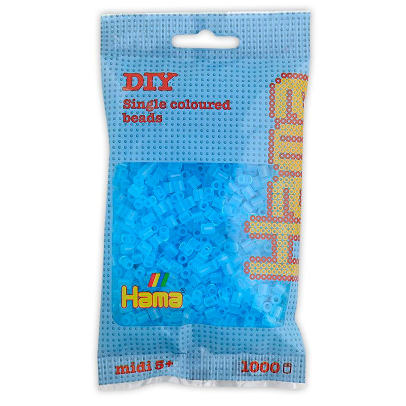 1000 perles Hama MIDI de color aigua traslluït (bossa)