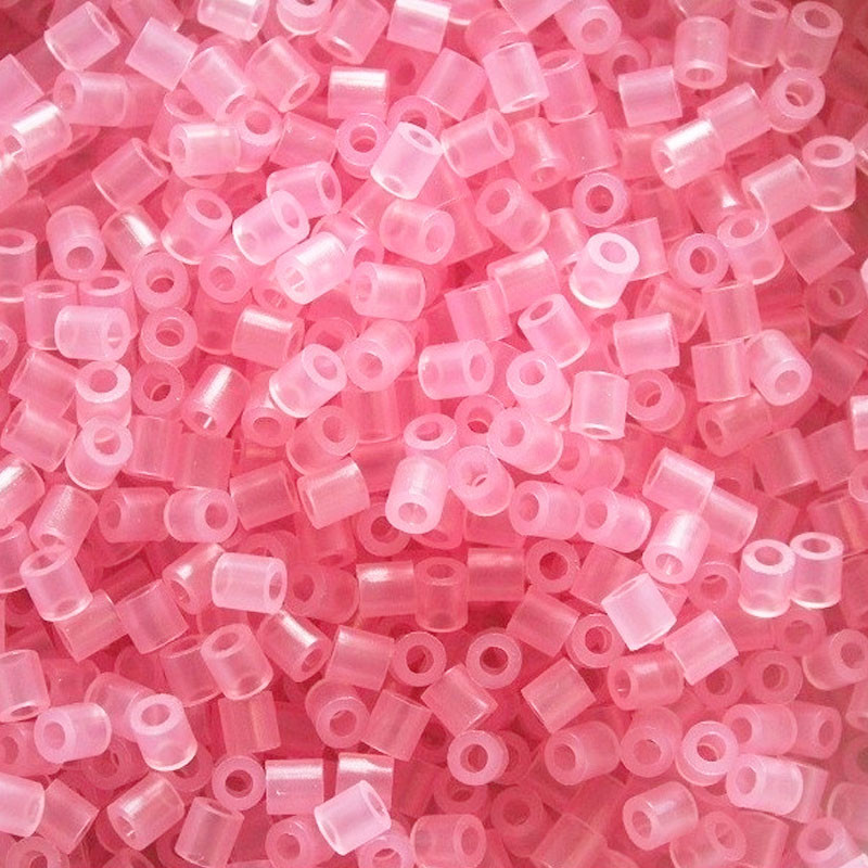 1000 perles Hama MIDI de color rosa traslluït (bossa)