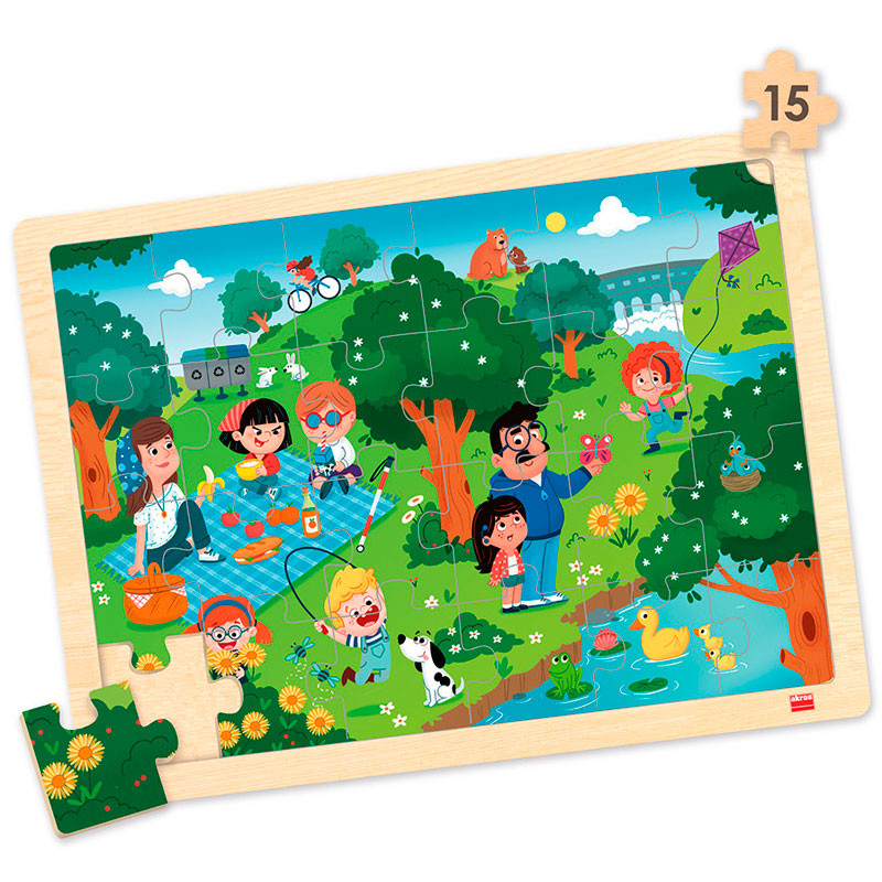 Set de puzzles de madera - Las 4 Estaciones y un Mundo Sostenible