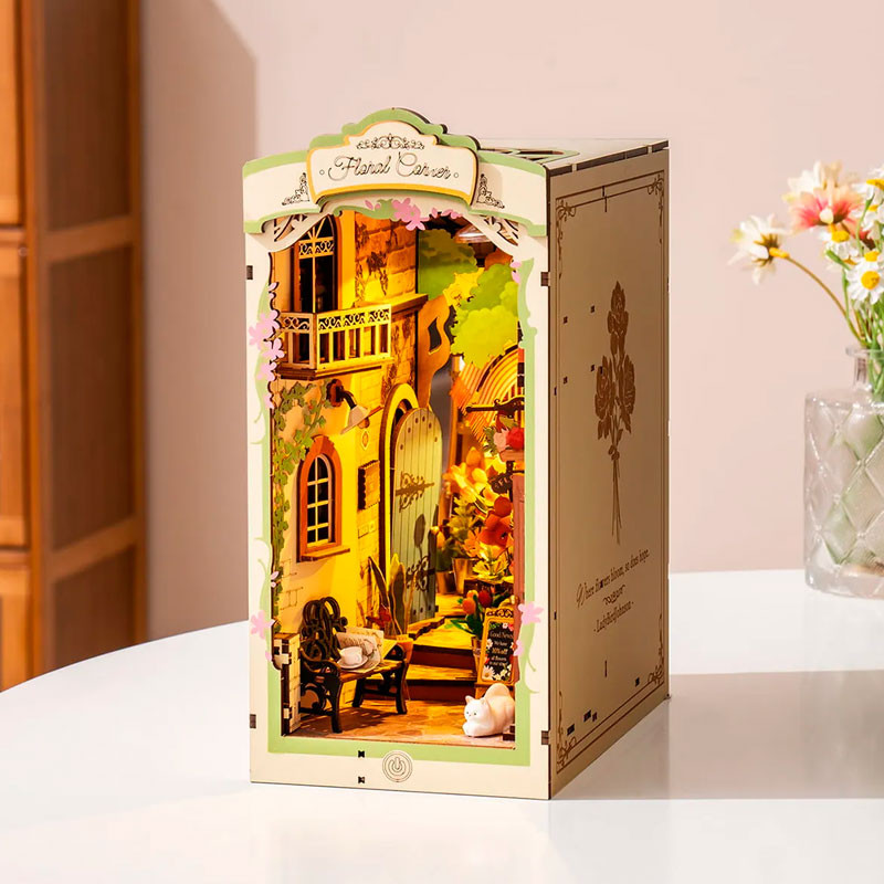 Floral Corner - Soporte de libros creativo 3D (DIY)