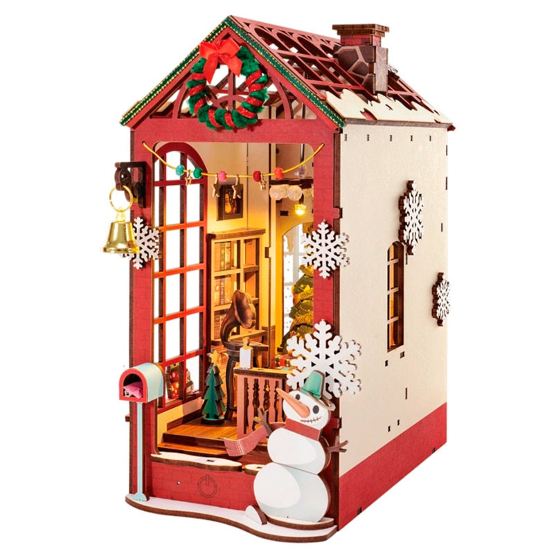 Maqueta Christmas Indoor Scene - Soporte de libros creativo 3D (DIY)