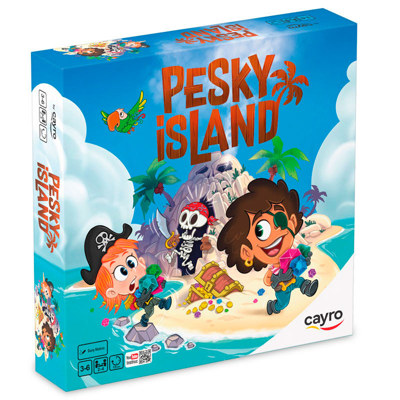 Pesky Island - joc de taula de recol·lecció de gemmes per a 2-4 jugadors