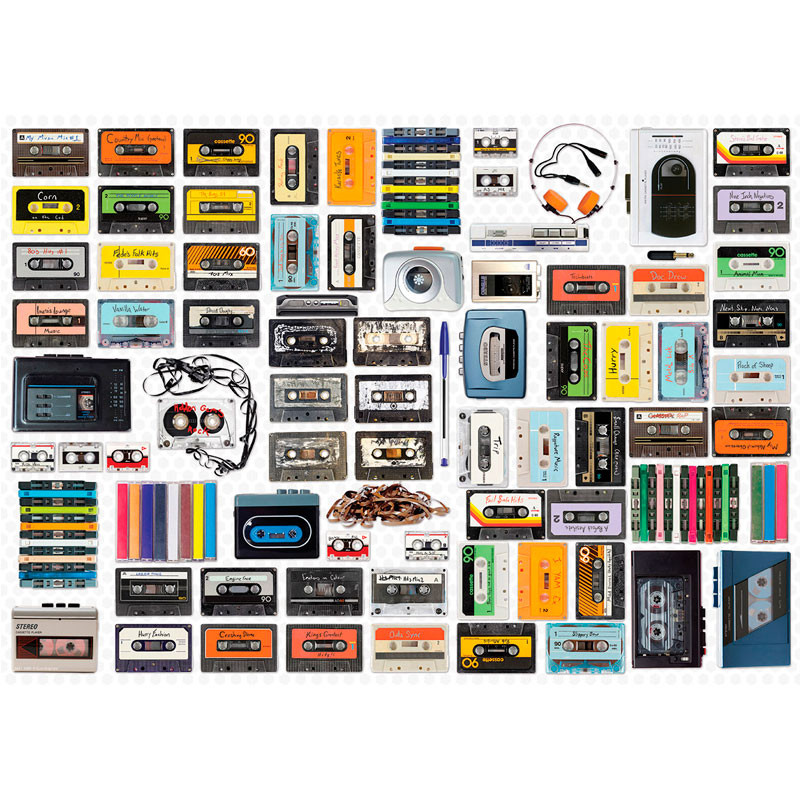 Puzzle Eurographics 550 piezas - Radio Cassete retro en lata