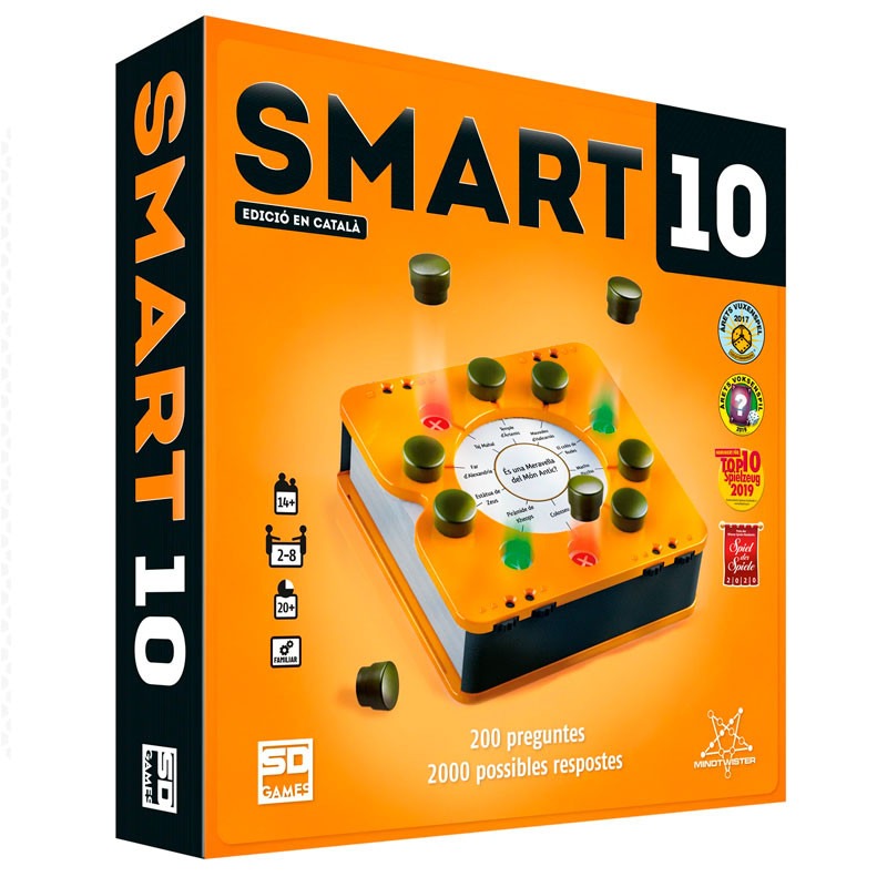 SMART 10 (Edició en Català) - joc de cultura general amb preguntes i respostes per a 2-8 jugadors