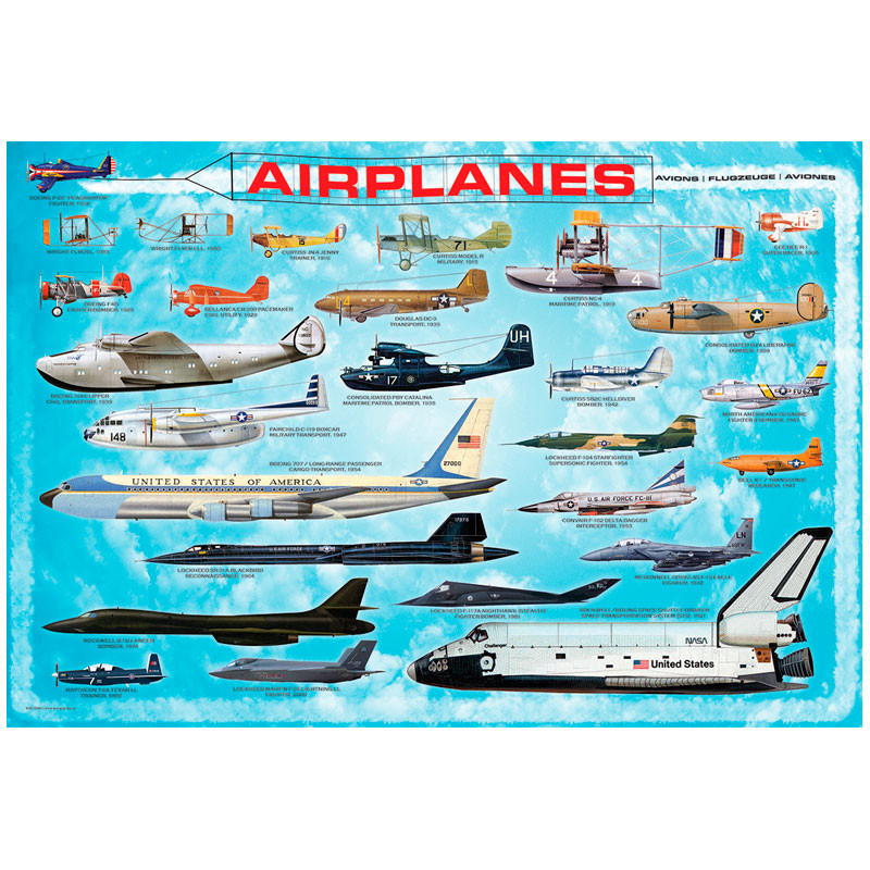 Puzzle 100 piezas Eurographics Kids  - Aviones