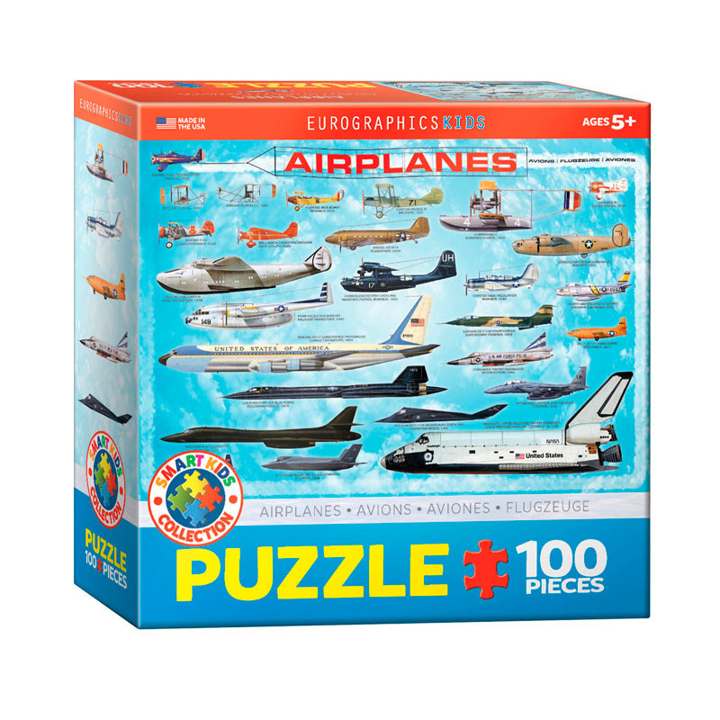 Puzle 100 peces Eurographics Kids - Avions