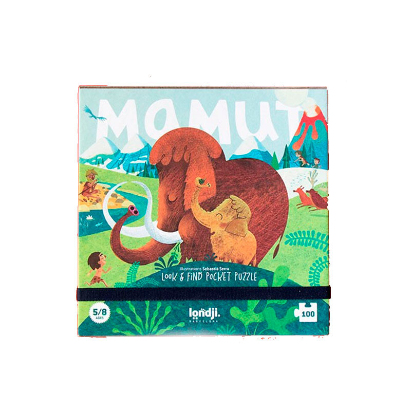 Puzle de butxaca Look&Find Pocket - Mamut - 100 peces