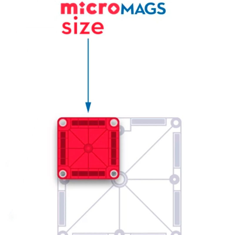 Magna-Tiles MicroMAGS Travel Set - 26 piezas pequeñas en caja de metal