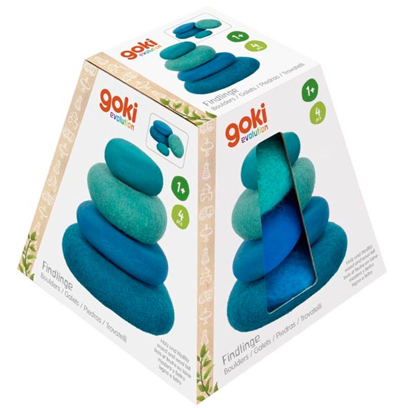 Piedras Apilables de Madera y Fieltro - Goki Evolution