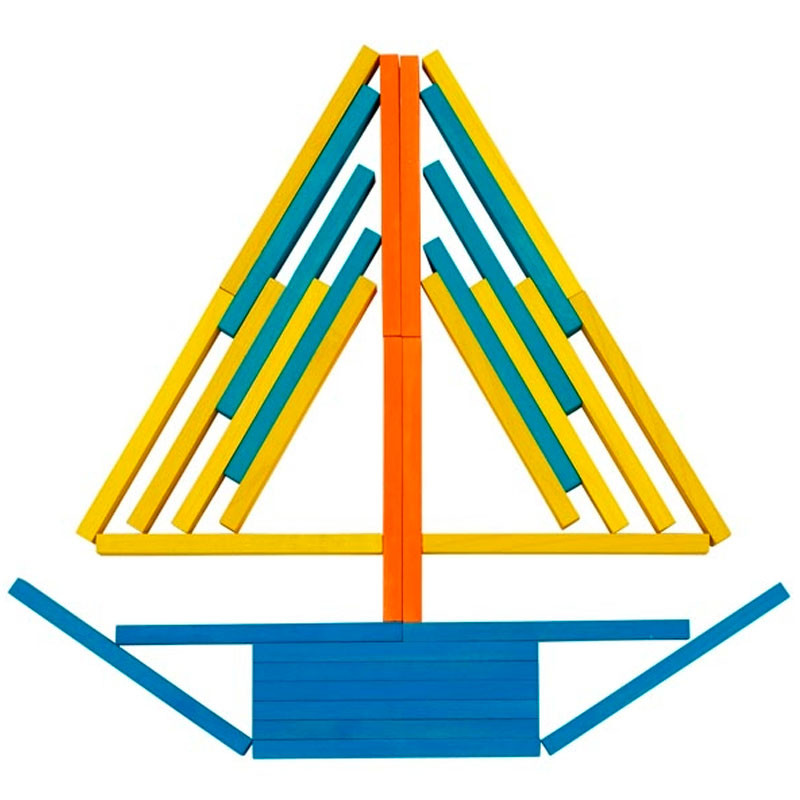 Juego de construcción con paquitas de madera - Goki Evolution