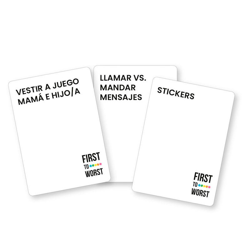 First to Worst - Juego de mesa cooperativo de adivinar preferencias