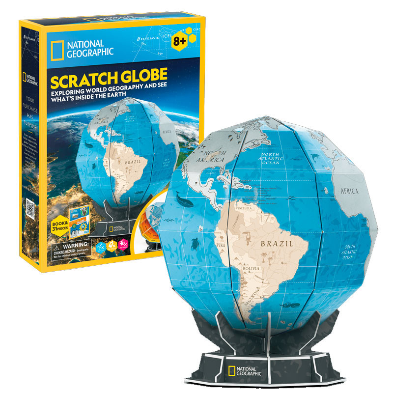 Scratch Globe National Geographic - Globo Terráqueo para Montar ( STEM)