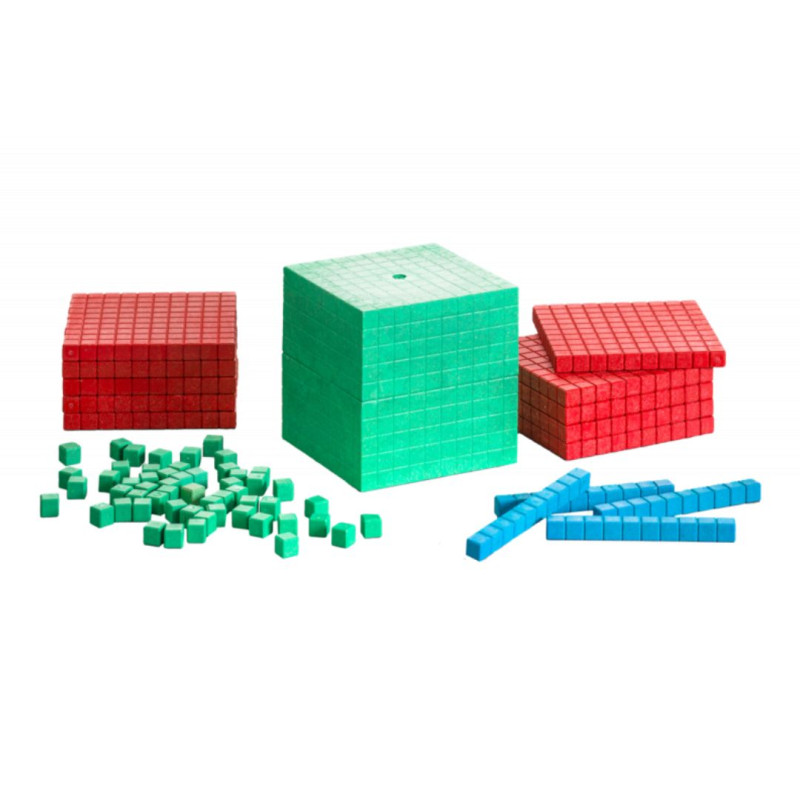 Base 10 Dienes colors Montesori - 121 peces RE-Wood®