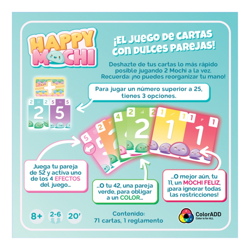 Happy Mochi - juego de cartas rápido y estratégico