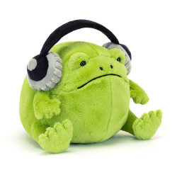 Ricky Rain Frog amb auriculars – Granota de peluix