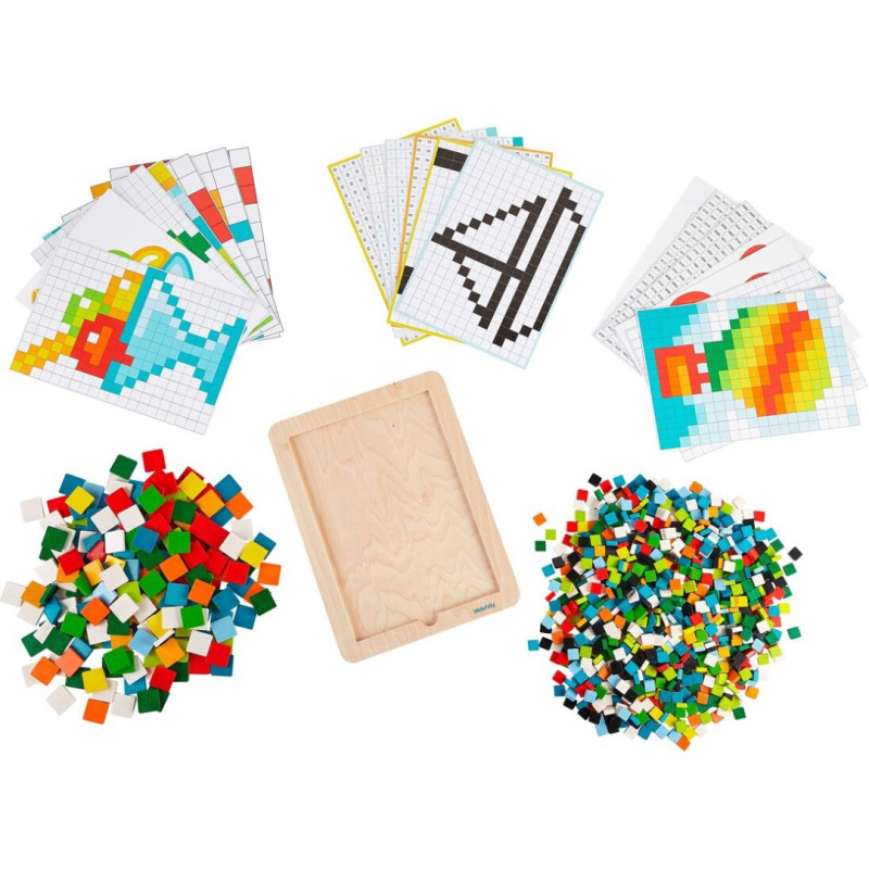 Caixa del joc Digital Starter: Joc de Píxels de HABA Education amb tauler i peces de colors
