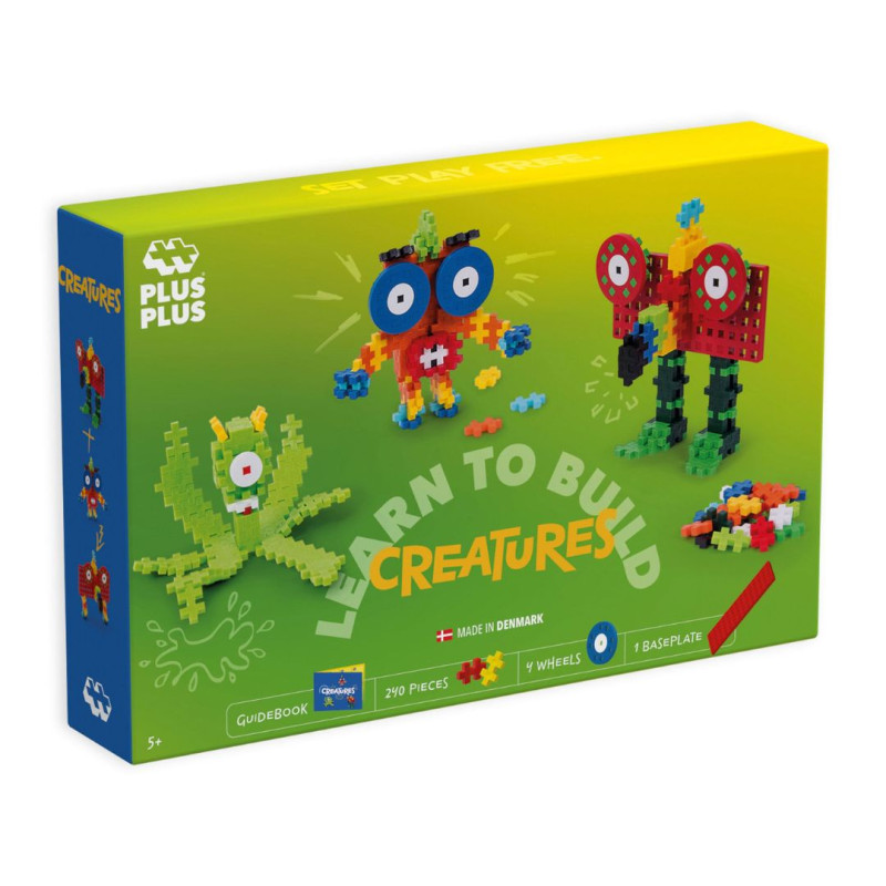 Set Plus-Plus Criaturas con 240 piezas, ruedas y base de construcción