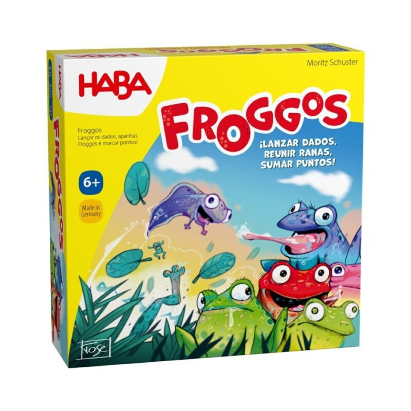 Juego Froggos con dados, ranas y estanques – familiar y estratégico