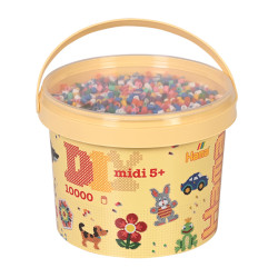 10000 perlas Hama MIDI 10 colores MIX en bote