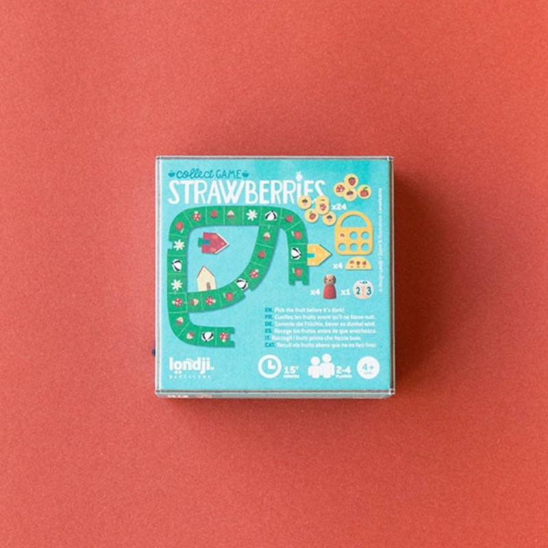 Juego Strawberries Tiny Game de Londji con conejos, frutas y tejón