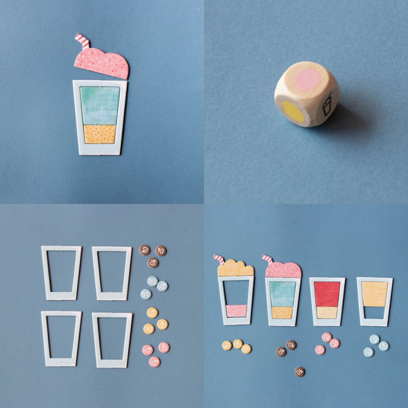 Juego Shakes Tiny Game de Londji con batidos, cartas y caja pequeña