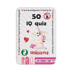 Set 50 IQ Quiz Unicornios en caja de lata