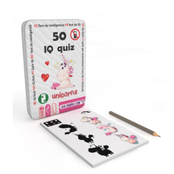 Set 50 IQ Quiz Unicornios en caja de lata