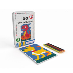 Full amb dibuix numerat del 50 Colorejar per Nombres
