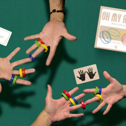 32 anillos de colores de madera reciclada de Oh my ring!