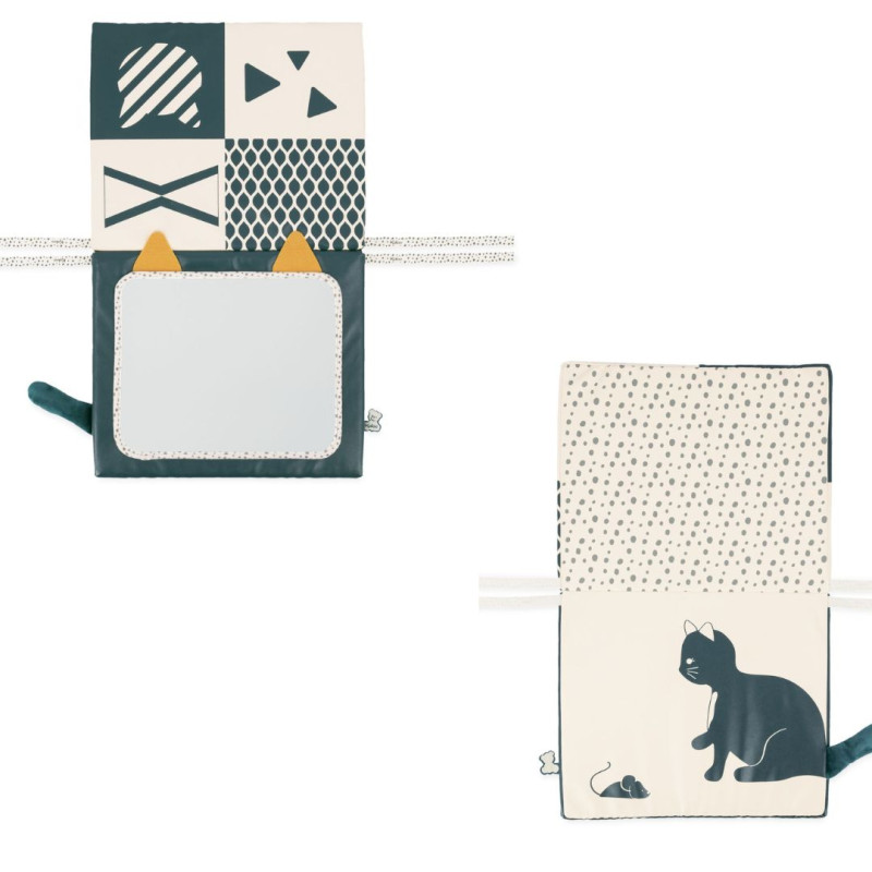 Espejo sensorial para bebé de Kaloo con forma de gato