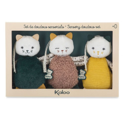 Pack de 3 gatitos sensoriales de peluche