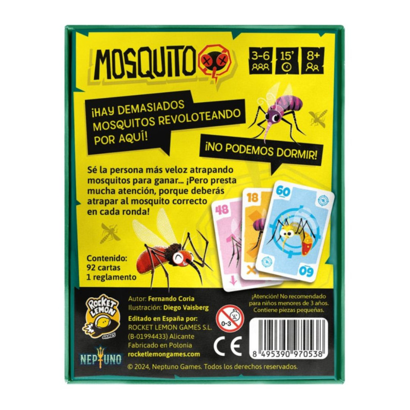 Caja del juego Mosquito con ilustración de mosquito