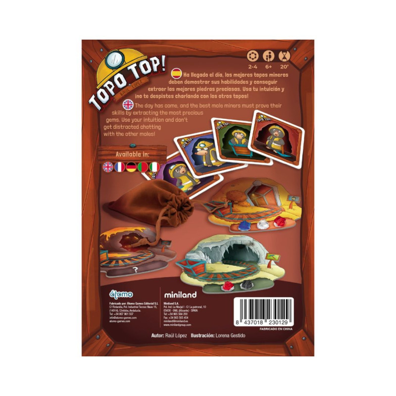 Topo Top! – Juego de Minería y Estrategia para 2-4 Jugadores