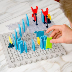 Circuit de fitxes amb pivots i dianes en Domino Maze