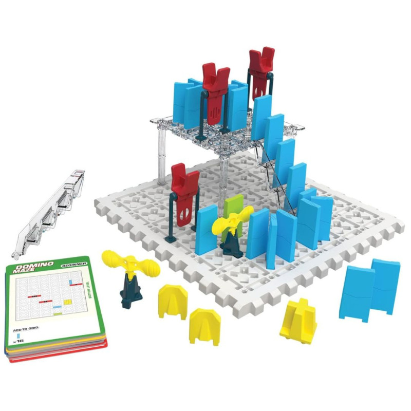 Circuit de fitxes amb pivots i dianes en Domino Maze