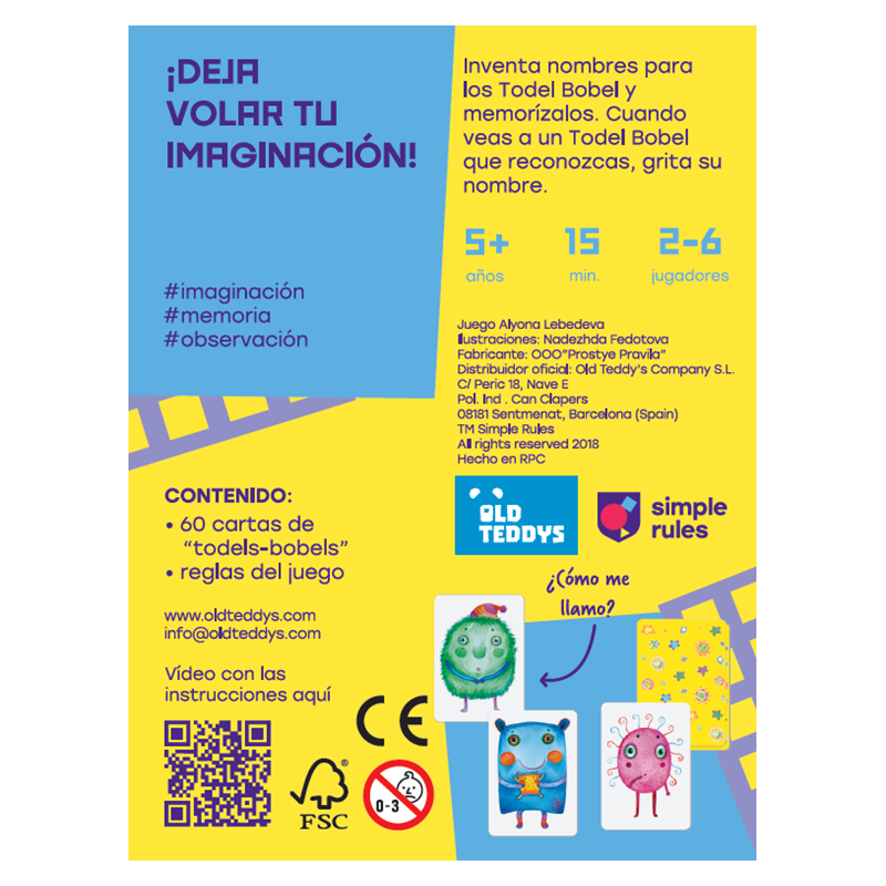 Cartes del joc Todels Bobels amb personatges divertits