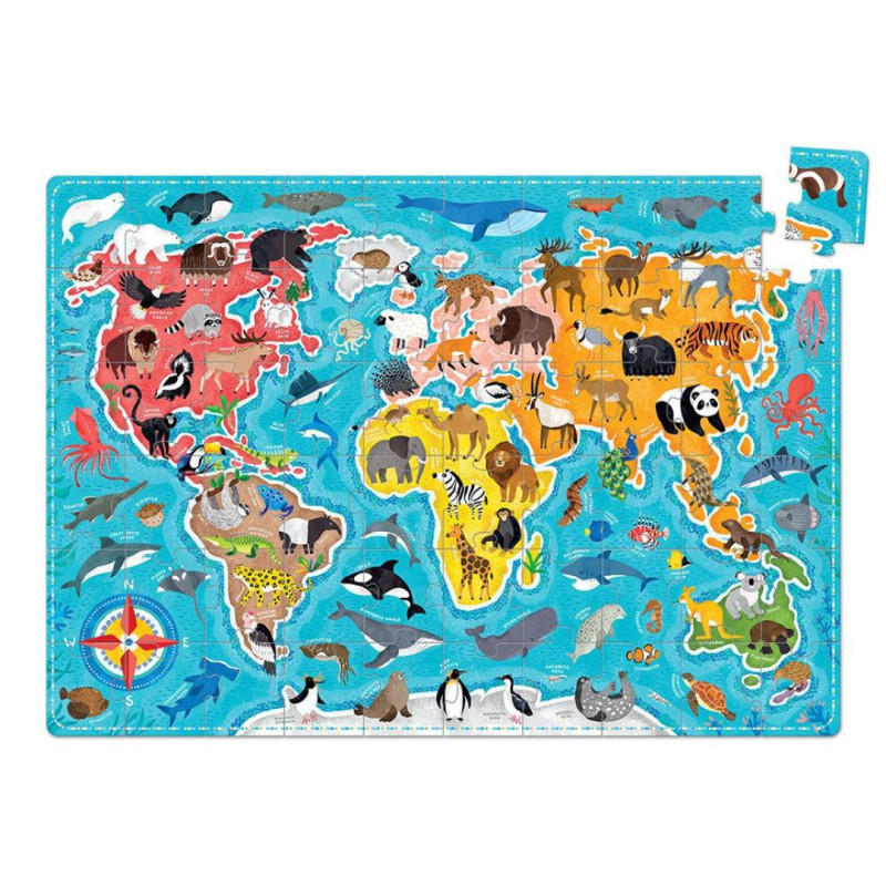Puzzle animales del mundo 60 piezas Puzzlove