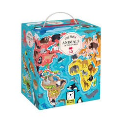 Puzzle animales del mundo 60 piezas Puzzlove