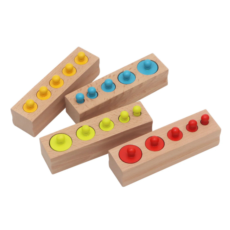 Juego de cilindros de madera – Clasificación por tamaños