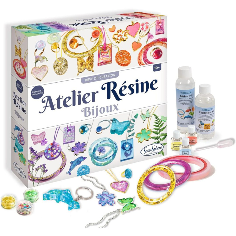 Kit Taller de joyas de resina Sentosphere con moldes y accesorios