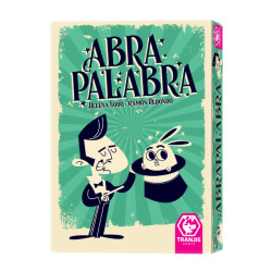 Abra Paraula caixa i targetes formant paraules a la taula