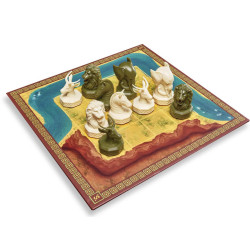 Tablero Strategeti: tablero reversible y 16 fichas de animales