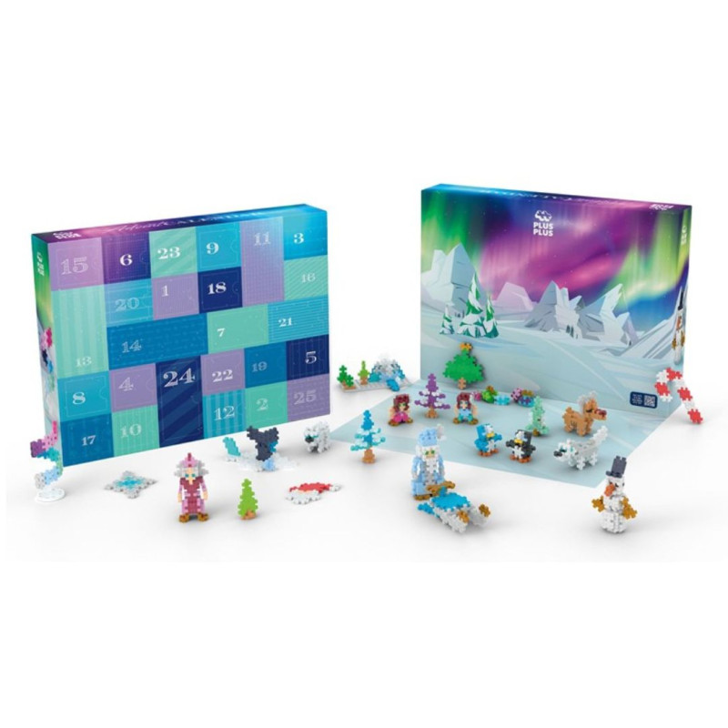 Plus-Plus Mini Calendari d'Advent 600 peces - Aurora Boreal (2025)