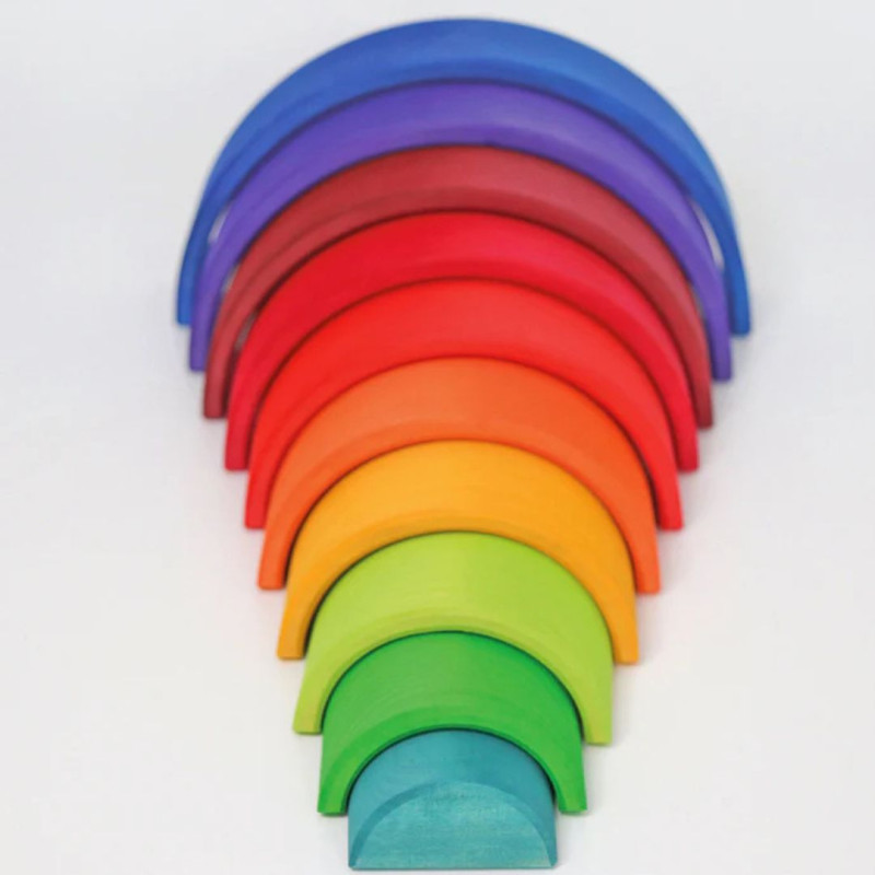 Juego arcoíris de 10 piezas de madera colores números