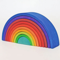 Juego arcoíris de 10 piezas de madera colores números