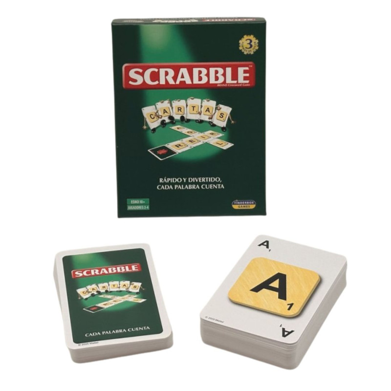 Scrabble Cartas - Juego de palabras rápido y portátil