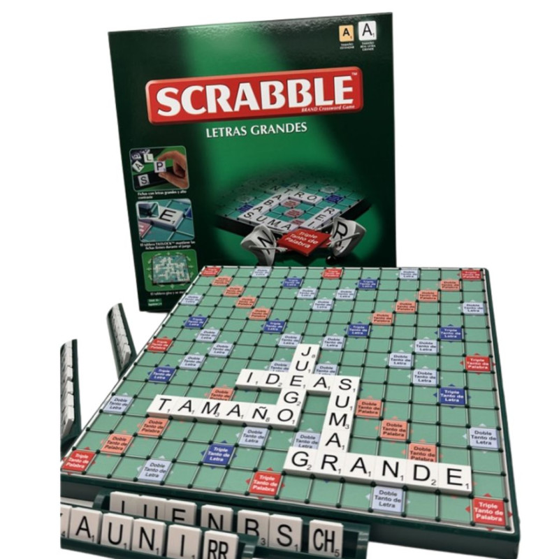 Scrabble Letras Grandes — Juego clásico con fichas XL y tablero giratorio